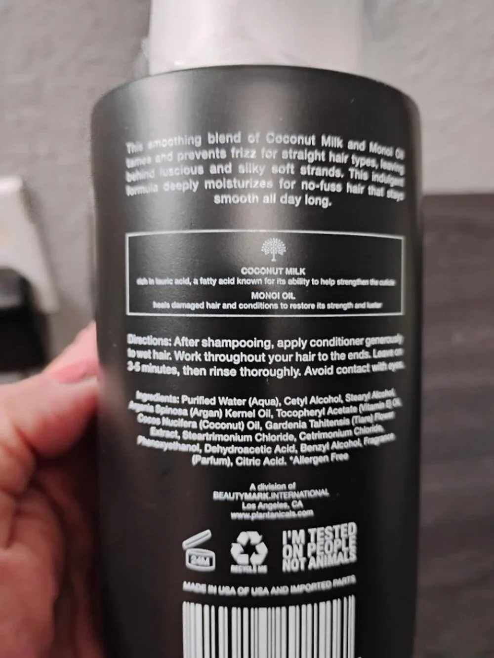 PLANTANICALS Smoothing Conditioner For Straight Hair Coconut Milk & Monoi Oil